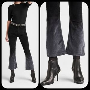 Hudson hi rise Cropped velvet ombre dip dye flare jeans pants WHC551VAE sz 27